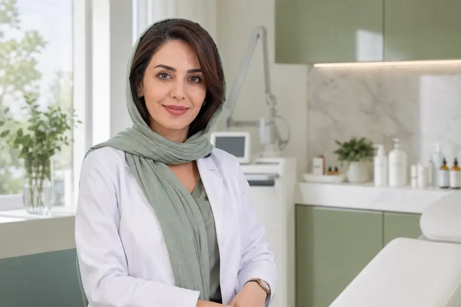 پزشک متخصص پوست در مطب مدرن